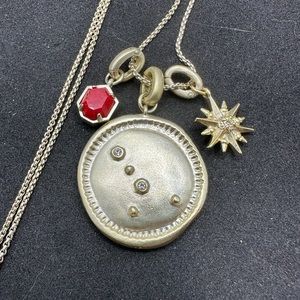 Kendra Scott Cancer horoscope July birthday stone brushed gold charm necklace